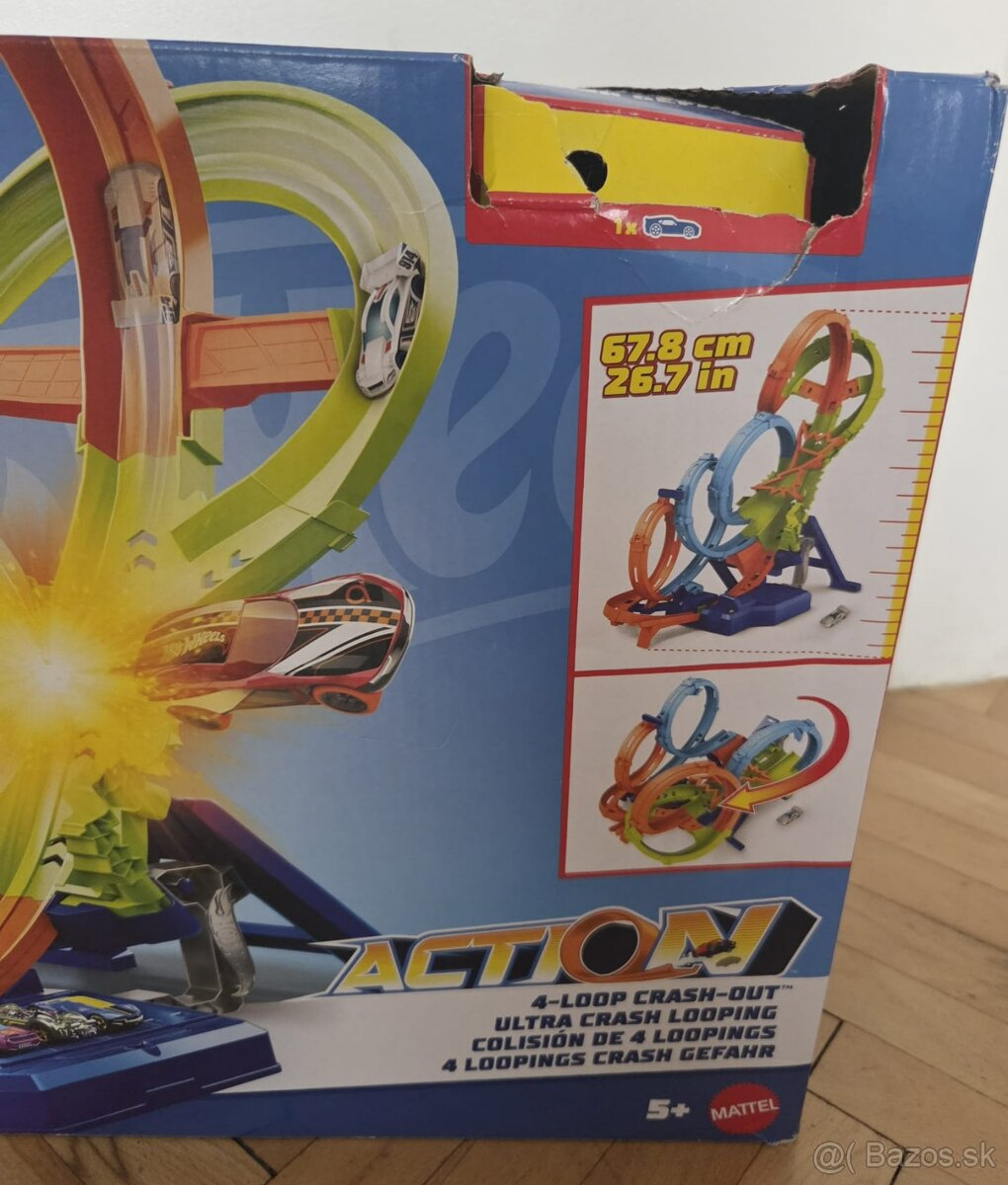 Autodráha Hot Wheels štyrmi slučkami - 3