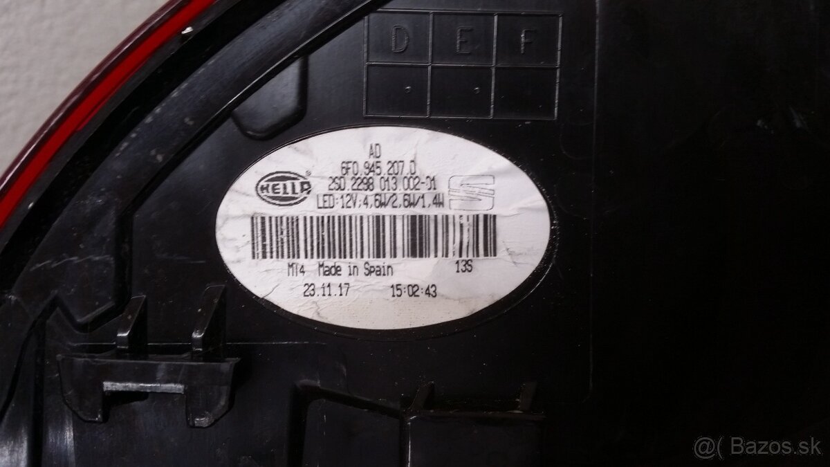 SEAT IBIZA 6F Zadné svetlo - 3