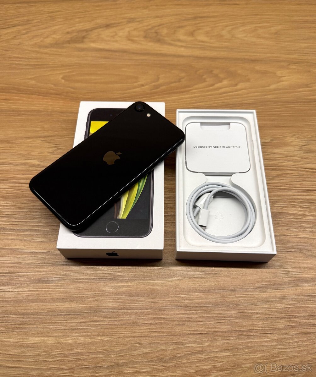 Apple iPhone SE 2020 64GB Black - 100% zdravie, nepoužívany - 3
