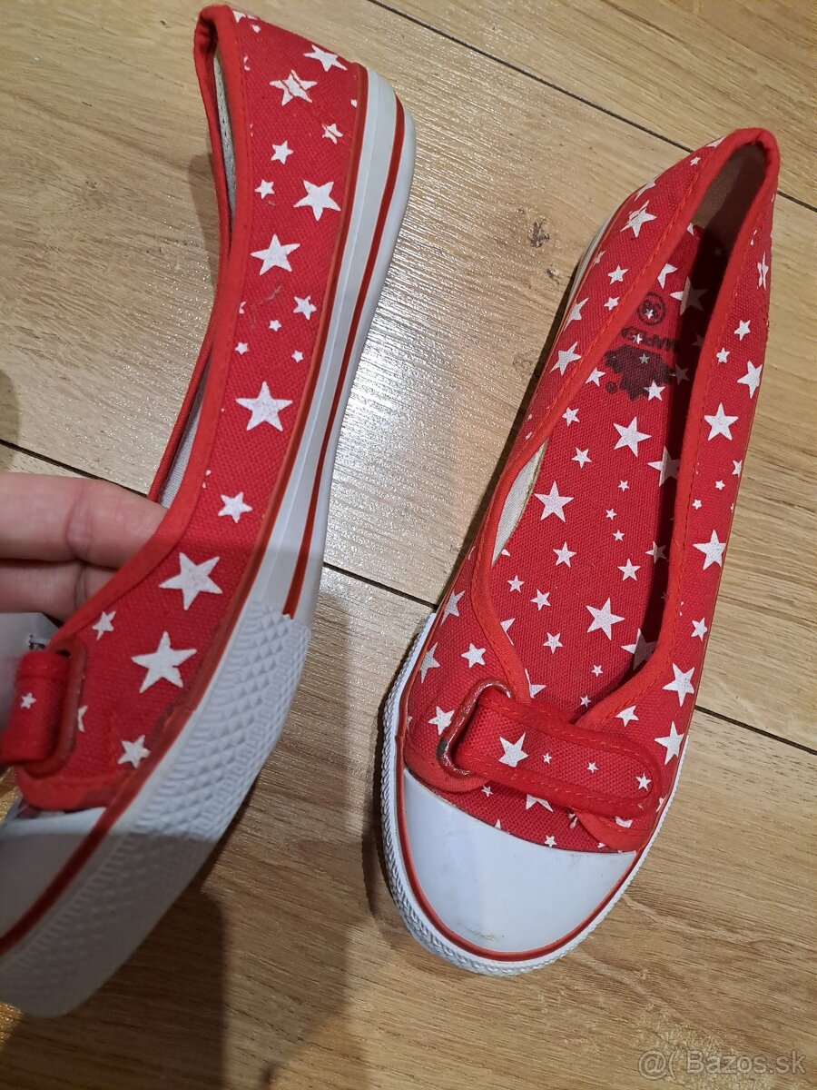 Balerínky červené veľkosť 38 - 3