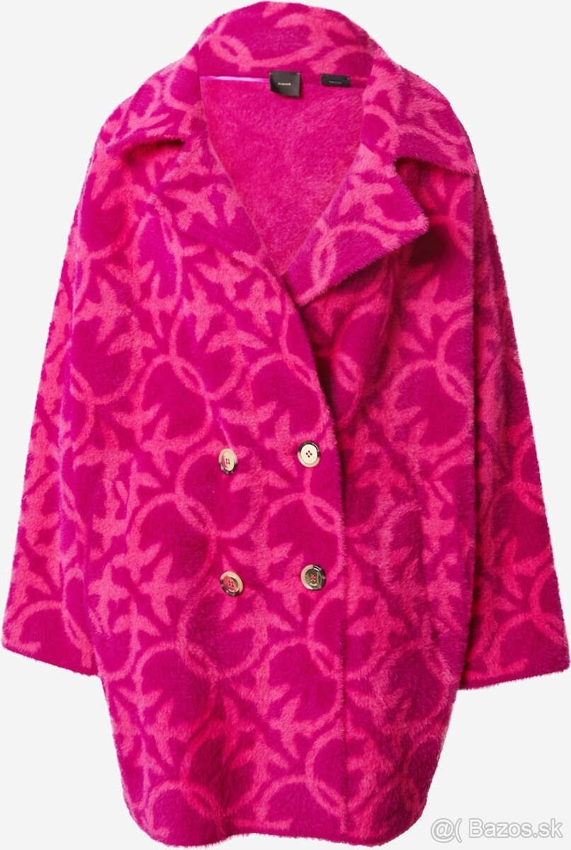 Ružový Vlnený kabát PINKO - 3