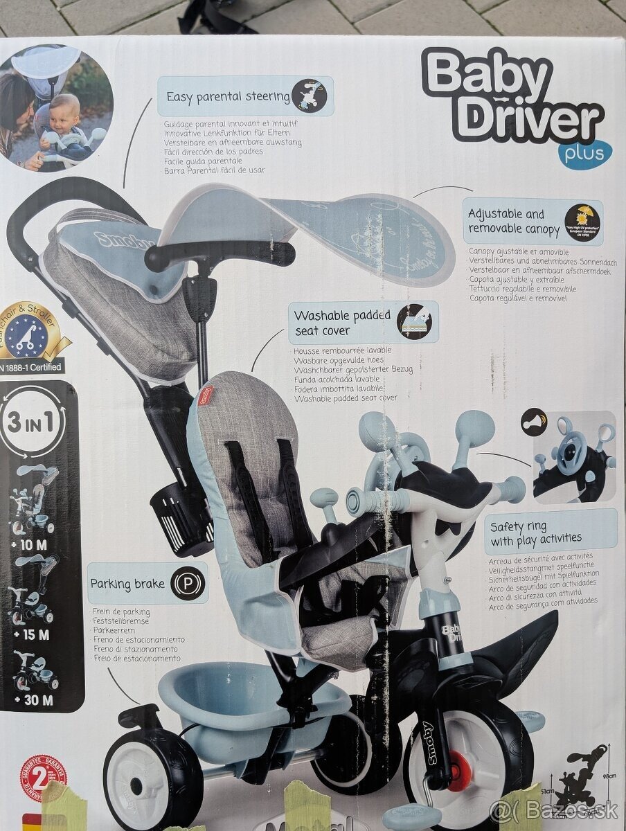Trojkolka Smoby Baby Driver Plus - 3