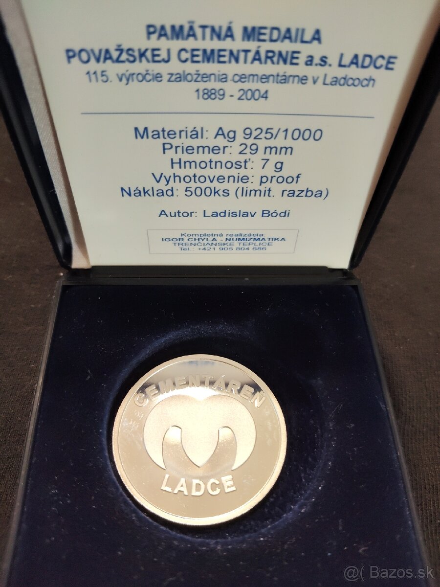 Limitovaná Ag 925/1000 pamätná medaila - 3