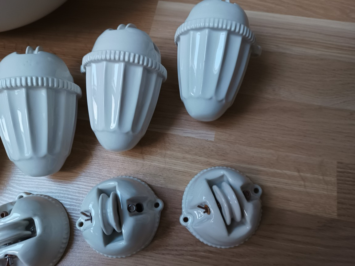 stahovačka lustr porcelánová krytka závaží,tienidlo - 3