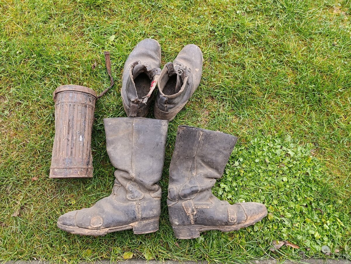 staré nemecké boty,čižmy,holenice Wehrmacht - 3