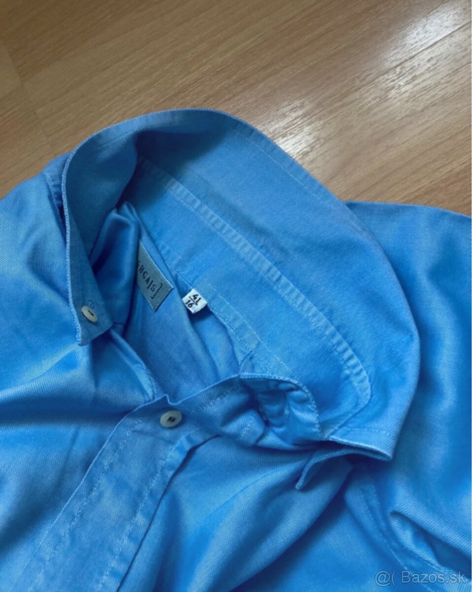 Modrá pánska košeľa - 3