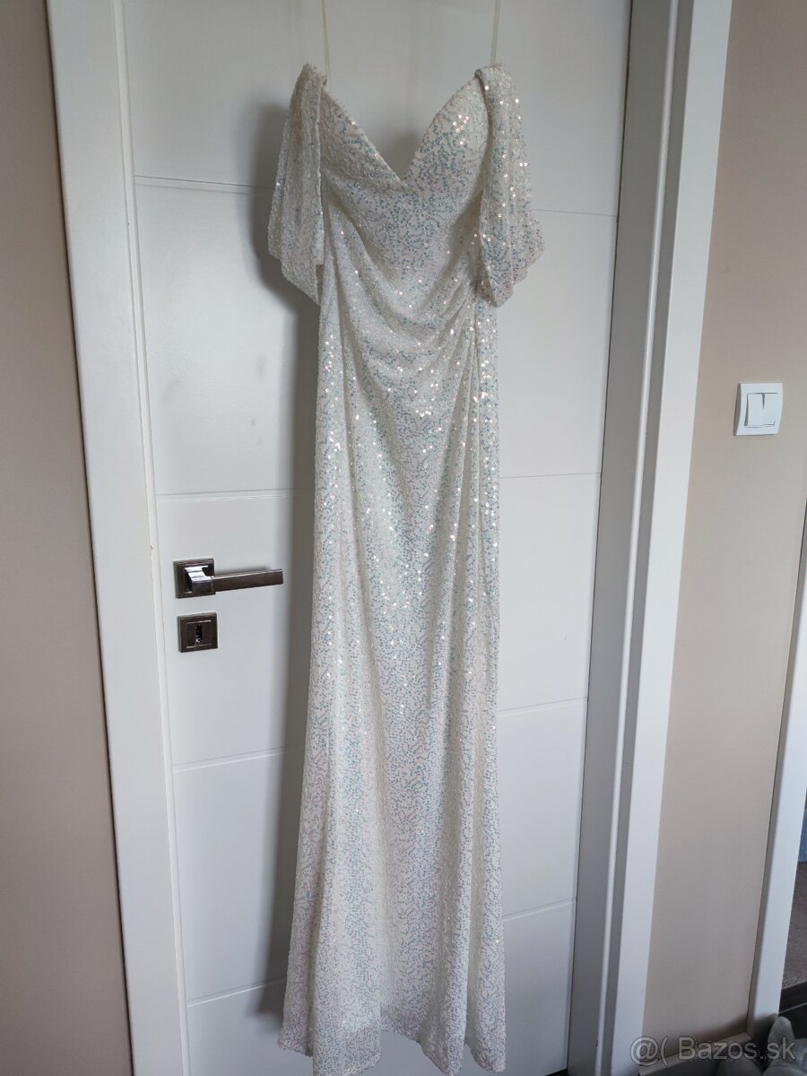 Biele spoločenské / popolnočné šaty - 3