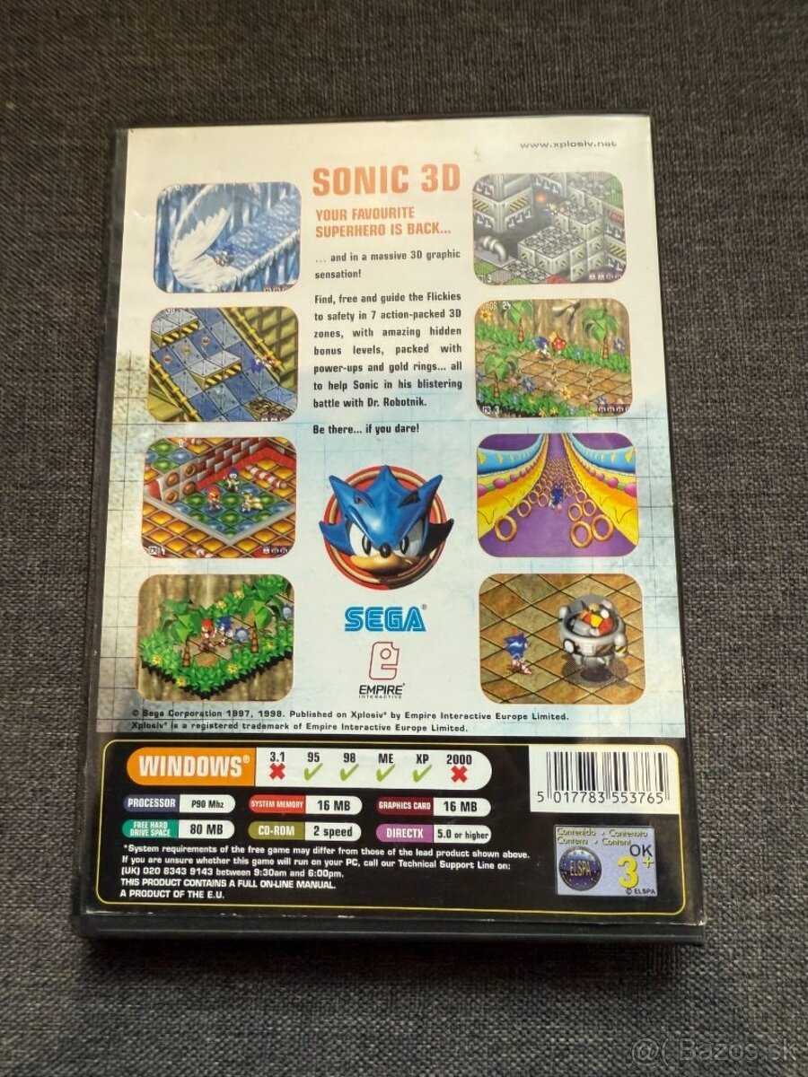PC hra: Sonic 3D – Flickies' Island + Virtua Fighter 2 - 3