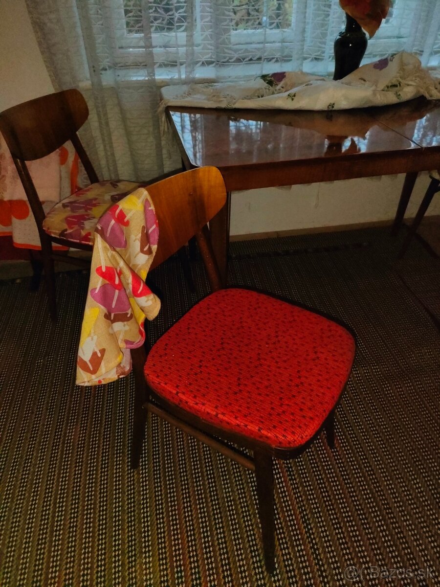 Retro set stôl + stoličky + bonus - 3