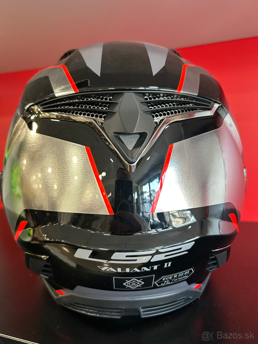 Prilba LS2 Valliant II chrome/RED č.XS - 3
