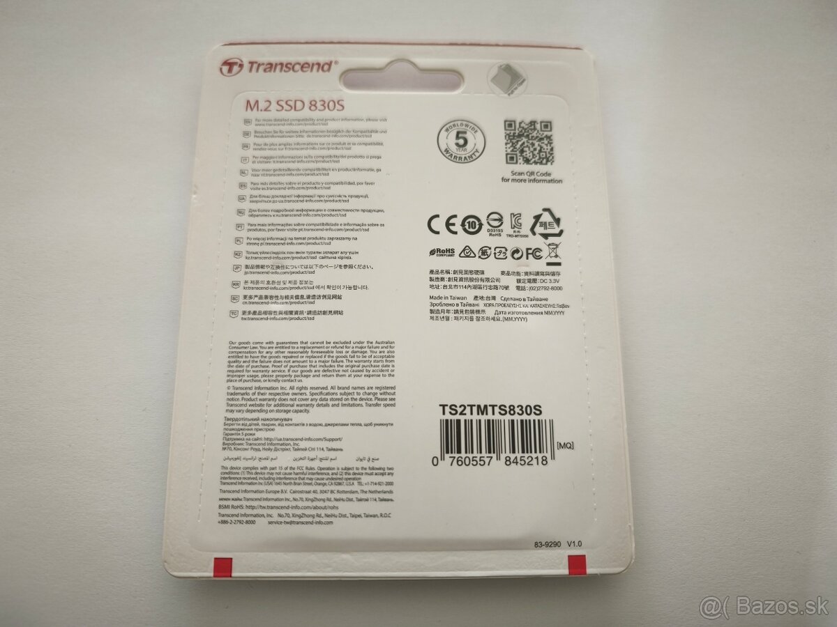 Transcend MTS830S 2TB, M.2 2280, SATA - 3
