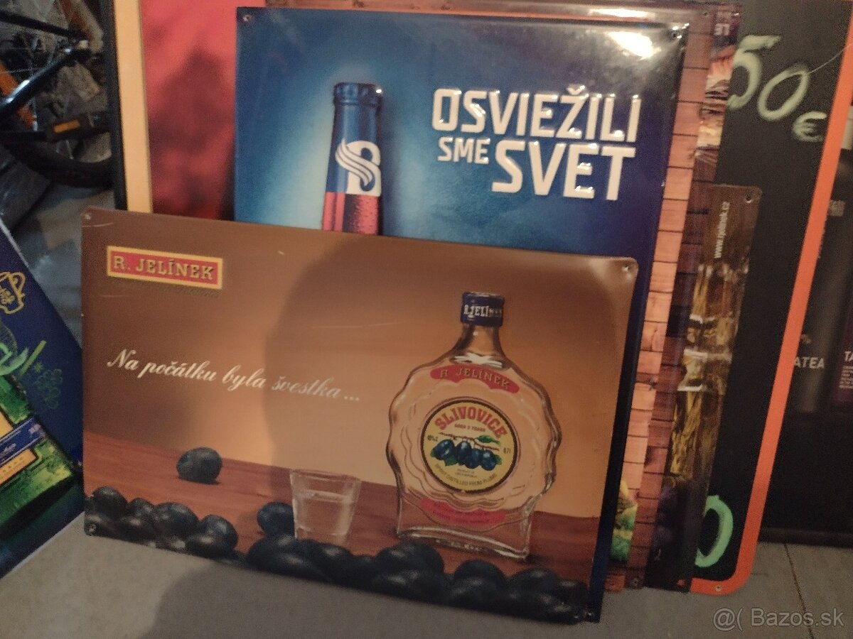 Predám plechové cedule a barové gumy - 3