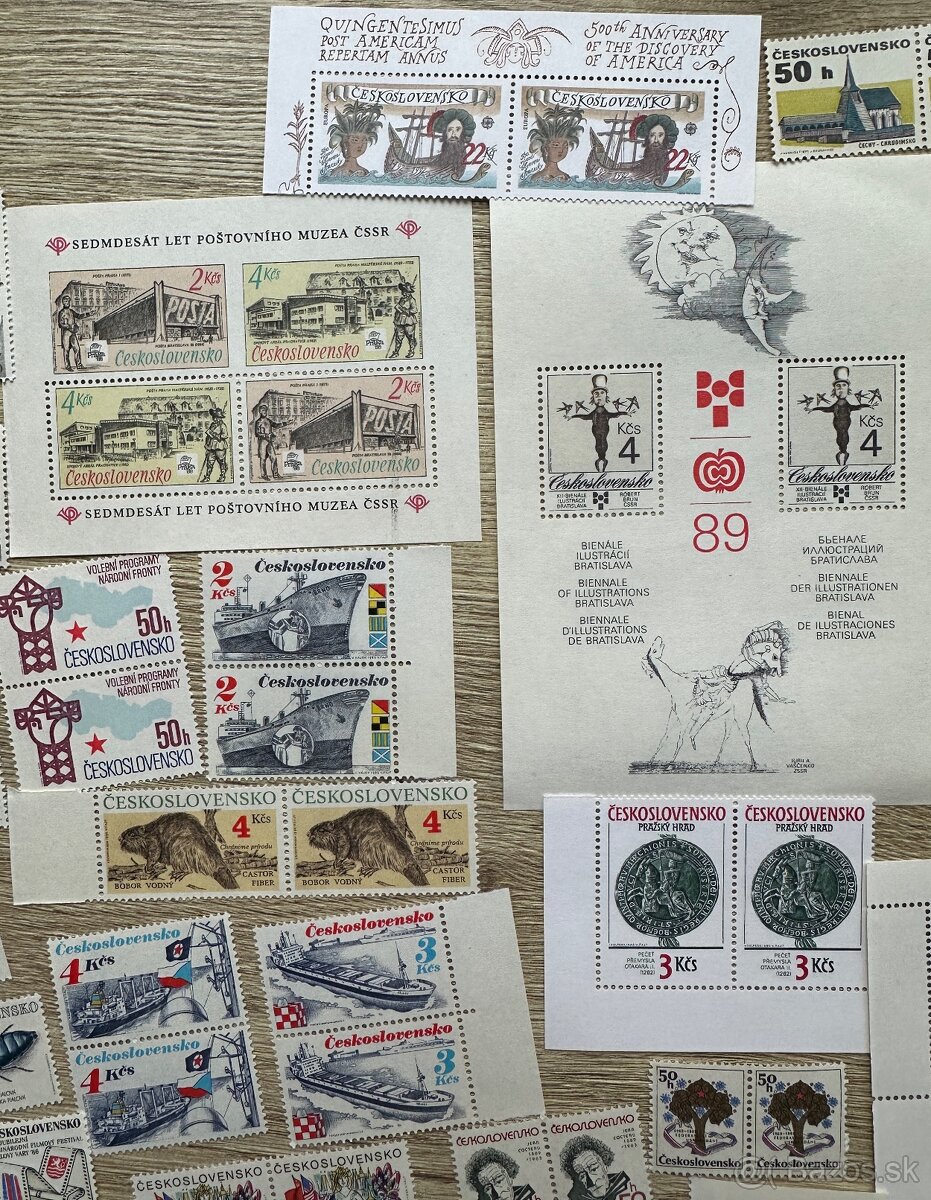 Známky ČSSR aršíky bloky páry c.12 - 3