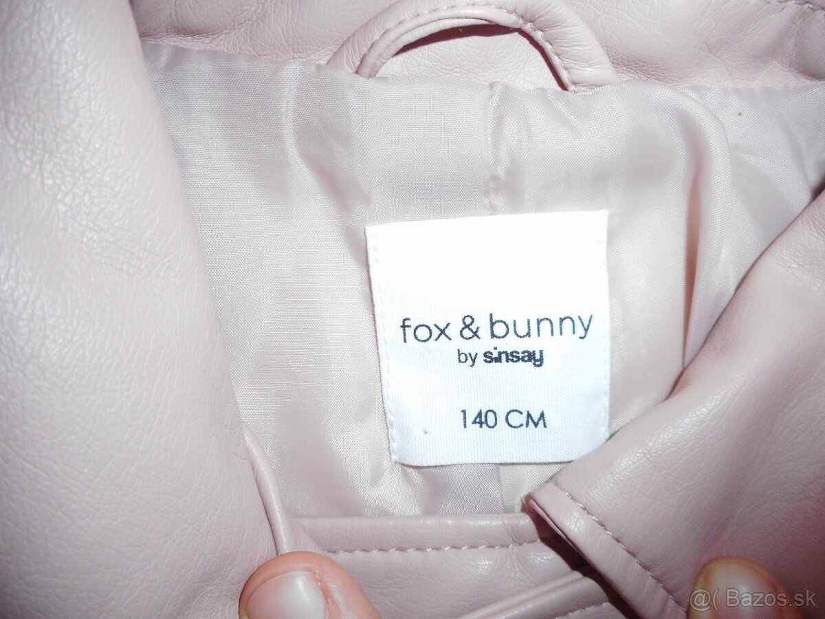 dievčenská koženková bundička do pásu 134cm - 3