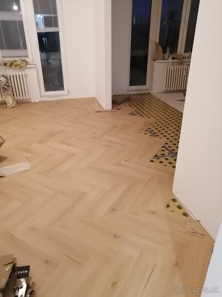 Montáž dverí a pokládka plávajucej podlahy, brúsenie parkiet - 3