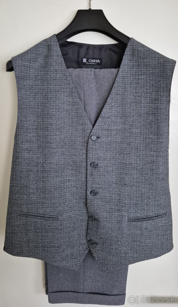 Pánsky oblek Daniel Moore šedý - poštovné zdarma - 3