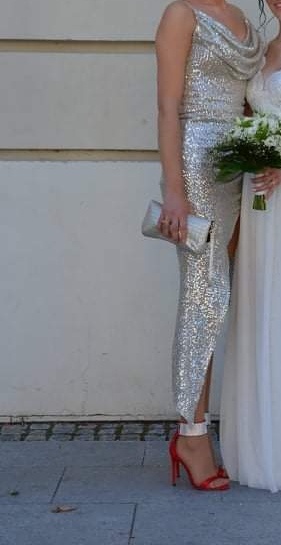 Silvestrovske leskle spolocenske saty XS AKO NOVE - 3