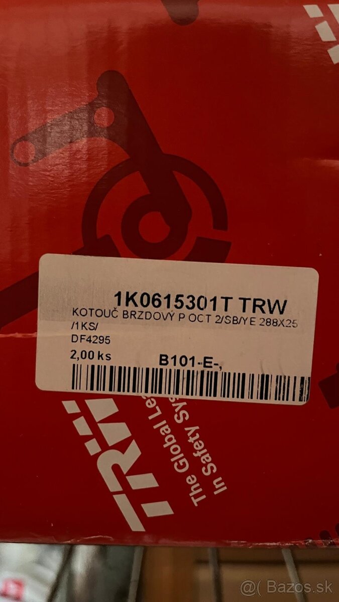 TRW brzdové kotúče + brzdové platničky - 3