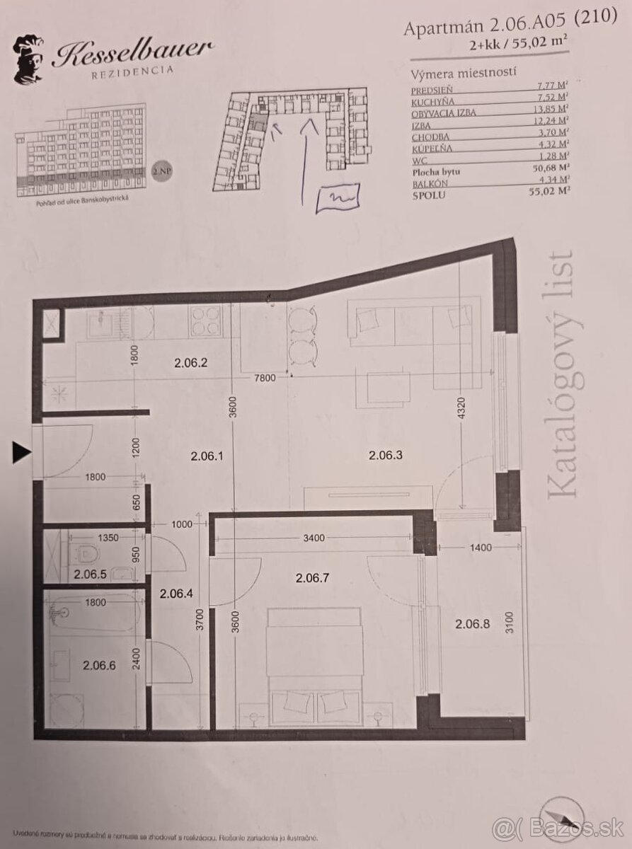 Novostavba Kesselbauer – 2i byt s loggiou - 3