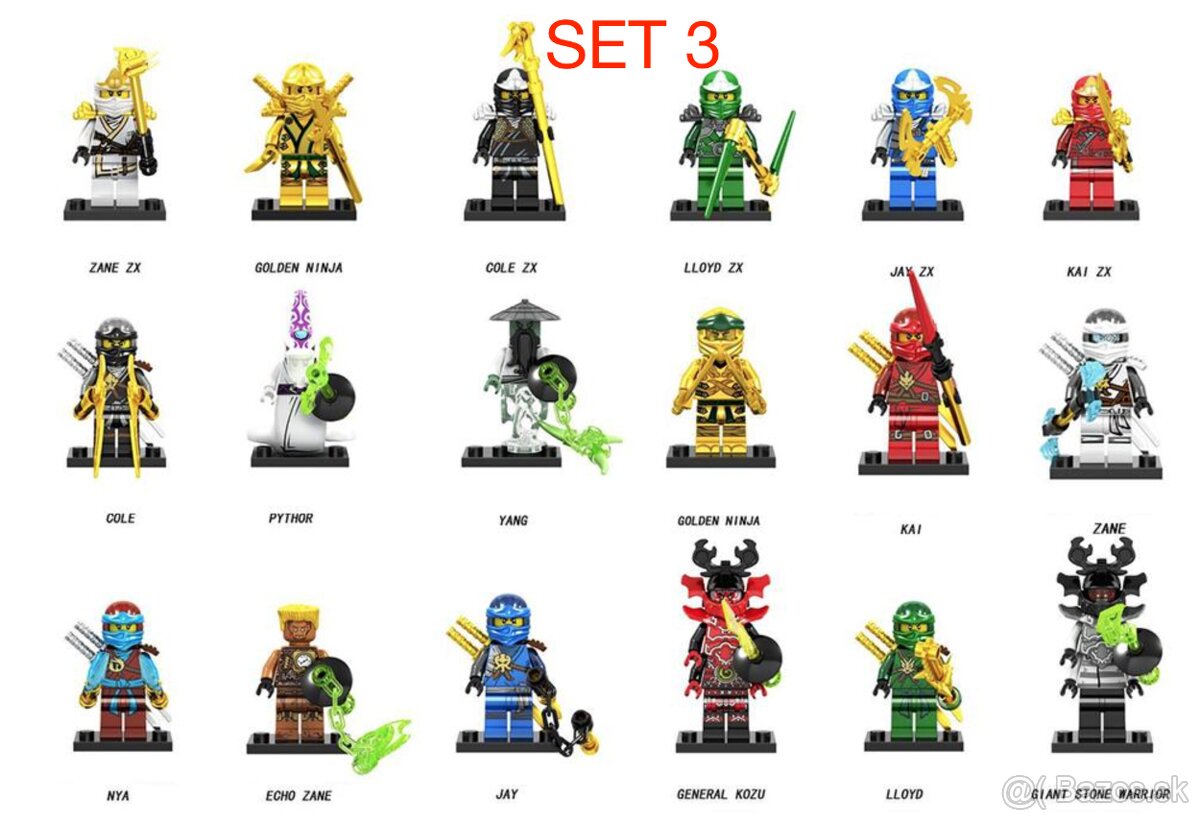 Figurky Ninjago (24ks) typ lego 2 - nove, nehrane - 3