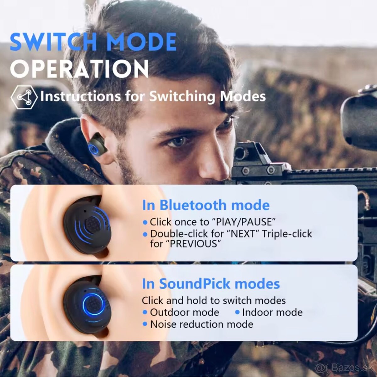 Predam elektronicke sluchadla(olive green) - 3