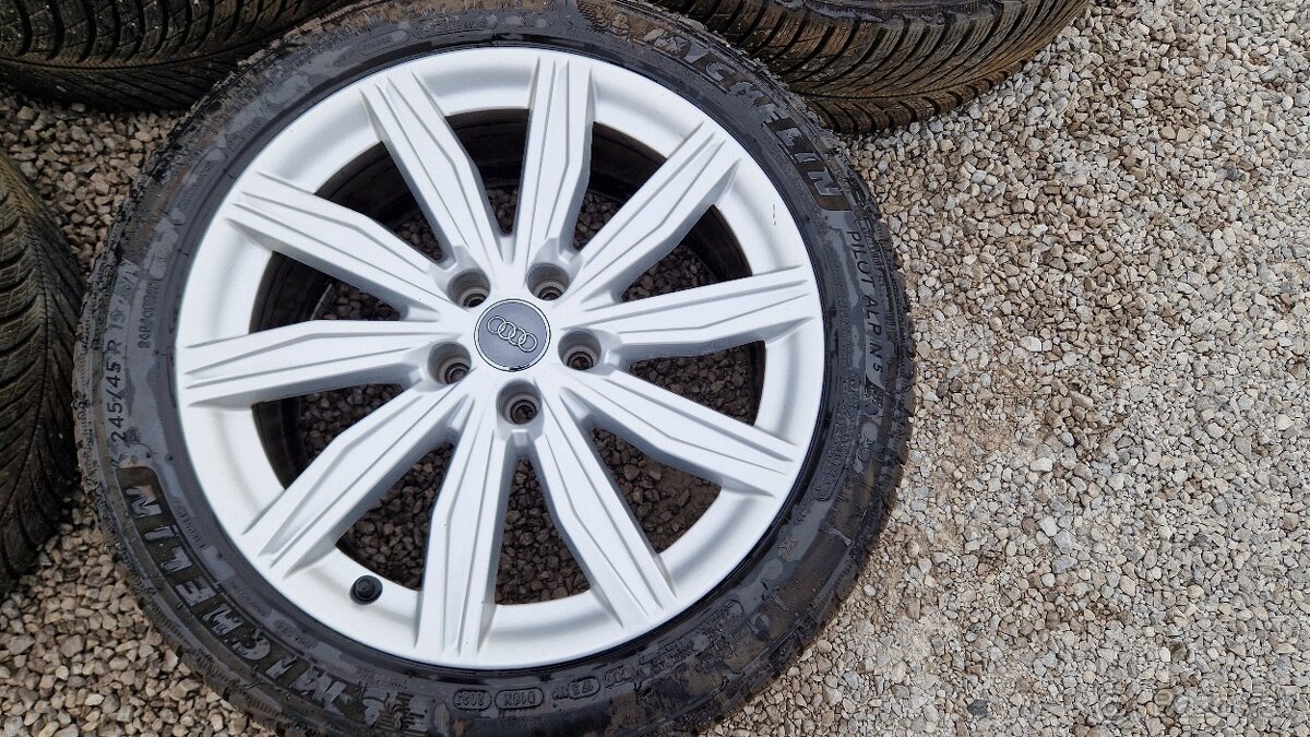 Audi hlíníkové disky + zimné pneumatiky Michelin Pilot Alpin - 3
