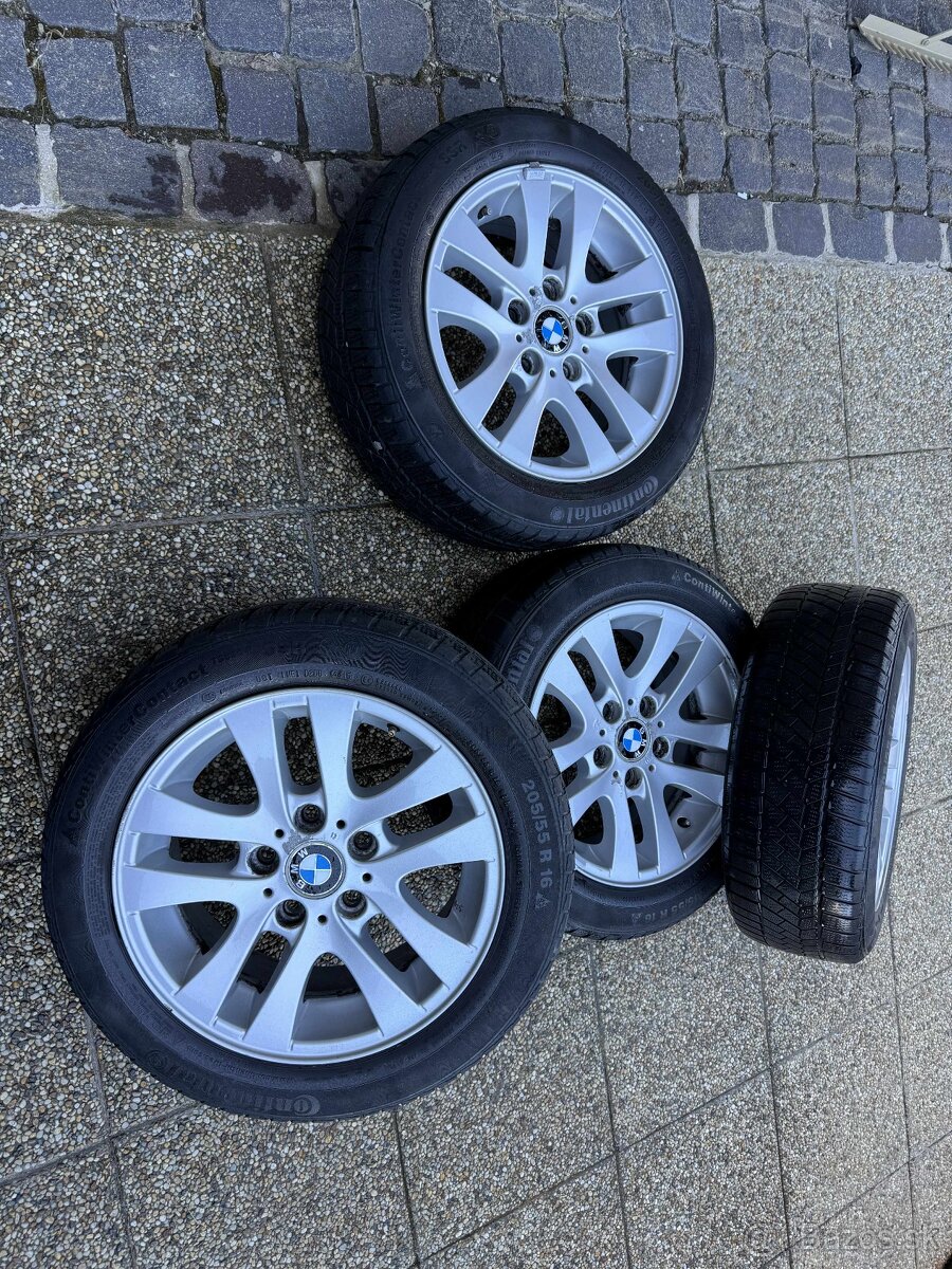 BMW disky originál + staré zimné pneu 205/55 R16 - 3