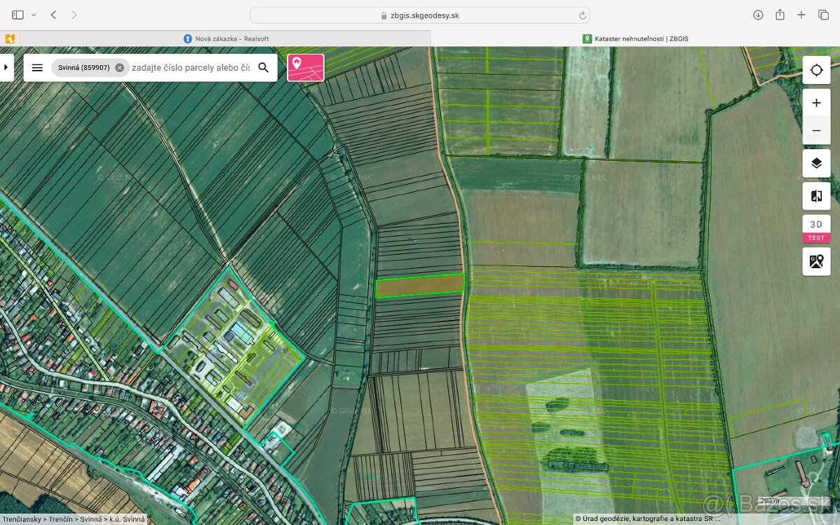 Na predaj investičný pozemok 11170m2, Svinná, okres Trenčín. - 3