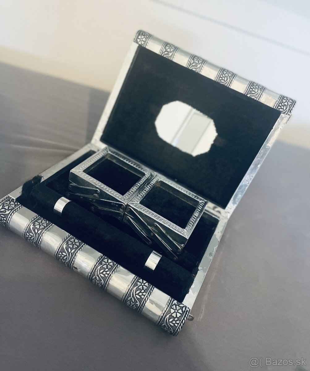 Starožitné šperkovnice a hrebeň - 3