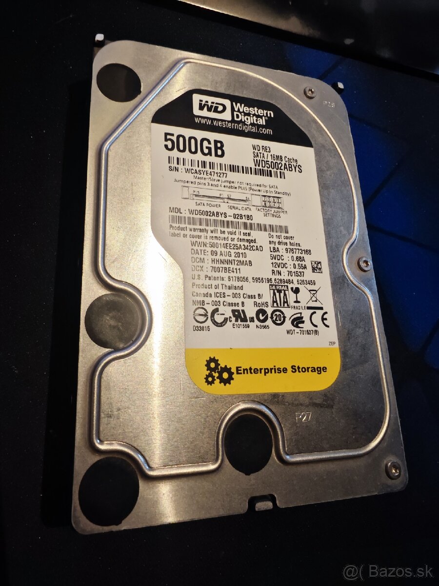 HDD, SSD, NVMe, M.2 2.5" 3.5" 500GB 300GB 512GB 480GB - 3
