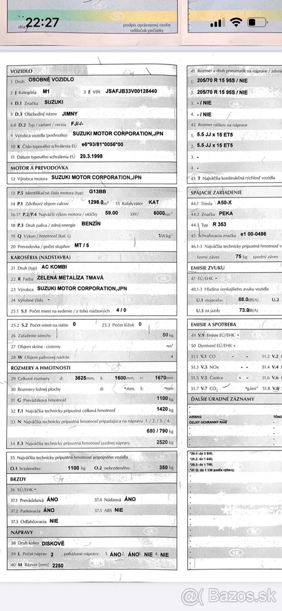 Predám SUZUKI JIMNY 4x4 1.3 B - 3