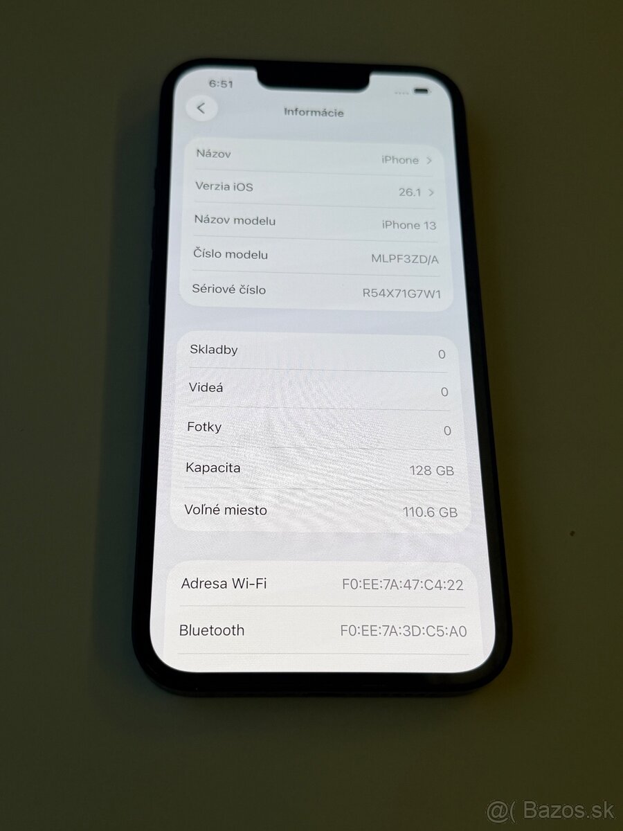 Predám Apple IPhone 13 128GB Black Stav Nového Telefonu - 3