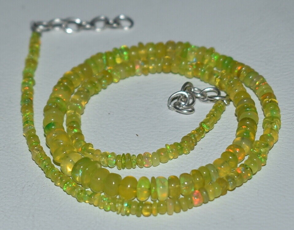 Opálový náhrdelník - prírodný etiópsky opál - 3