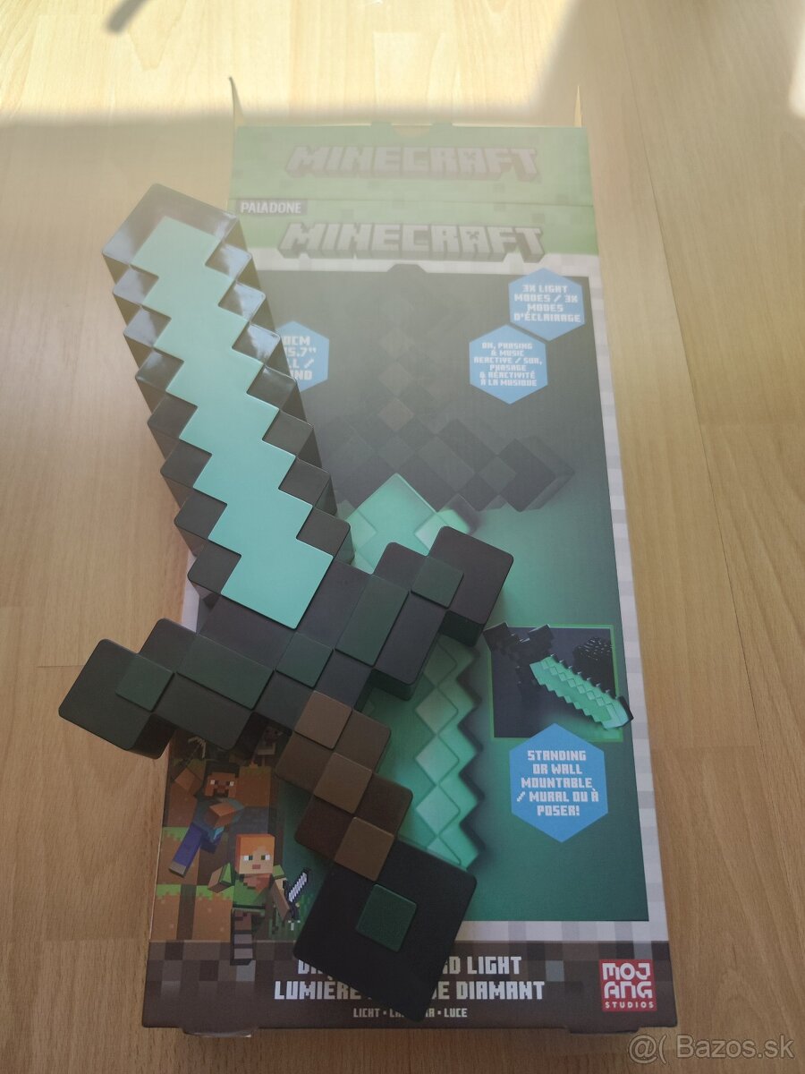 Lampa Minecraft, diamantový meč 40 cm - 3