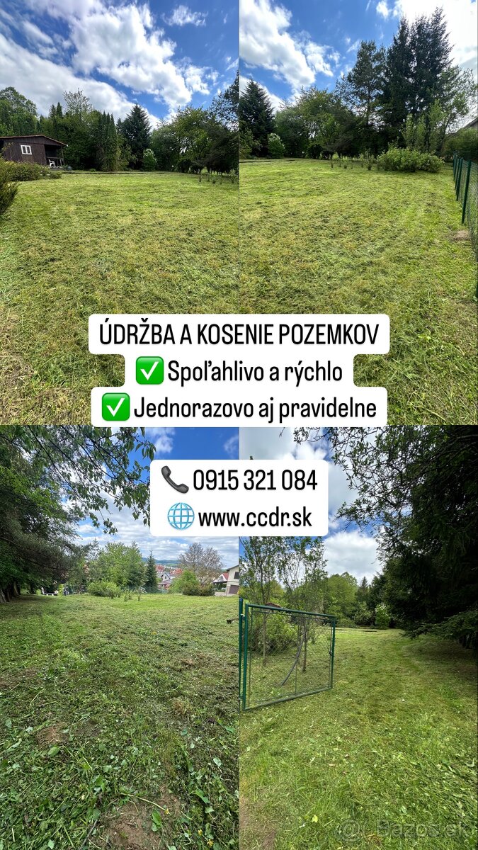 Kosenie, mulčovanie, frézovanie pňov, preprava, vypratávanie - 3