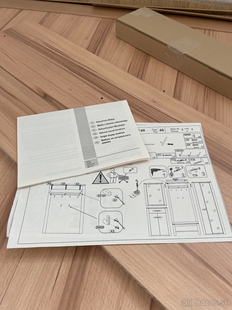 Vešiakový panel 90/160 - 3