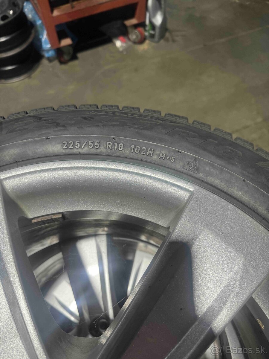 hliníkové disky Audi 5x112 R18, zimné pneu - 3