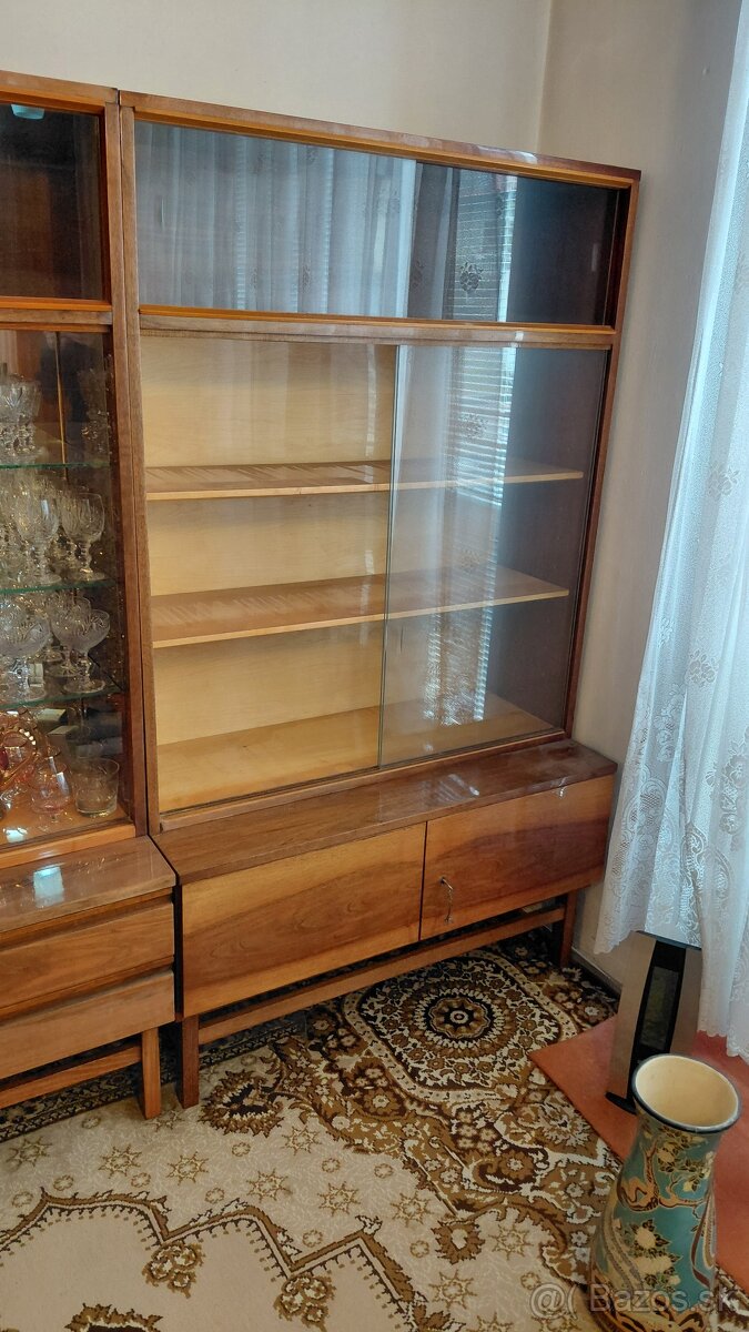 Retro obývacia stena lesklý mahagon - 3