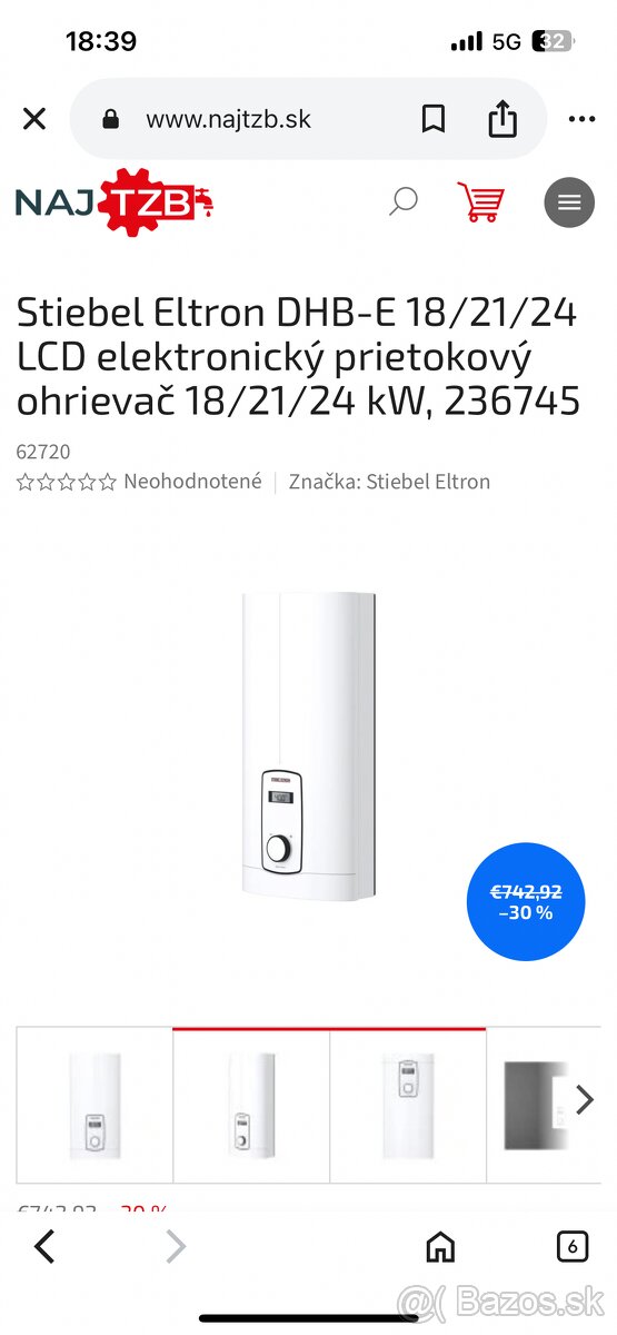 Nový Prietokovy ohrievač DHB E LCD - 3