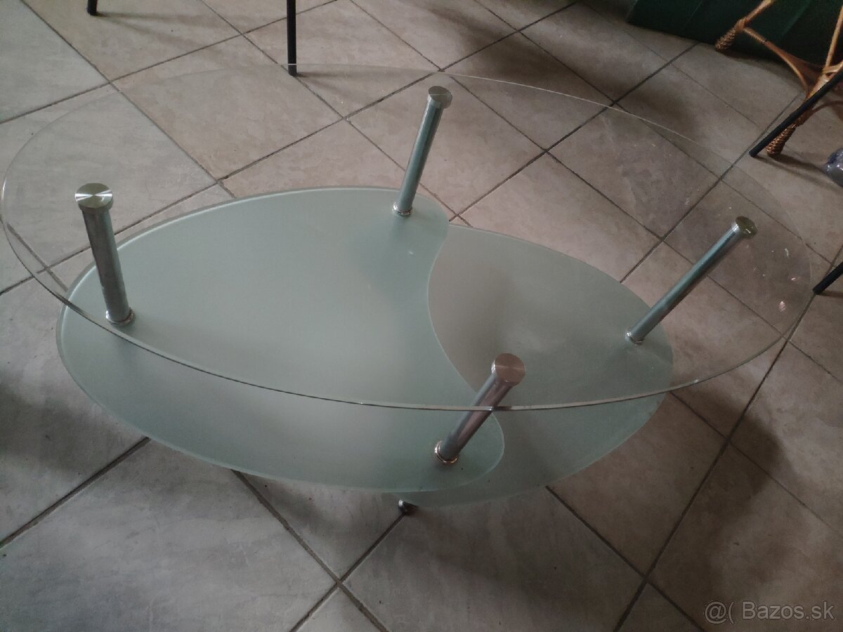 Konferenčný stolík - Tempered glass - 3