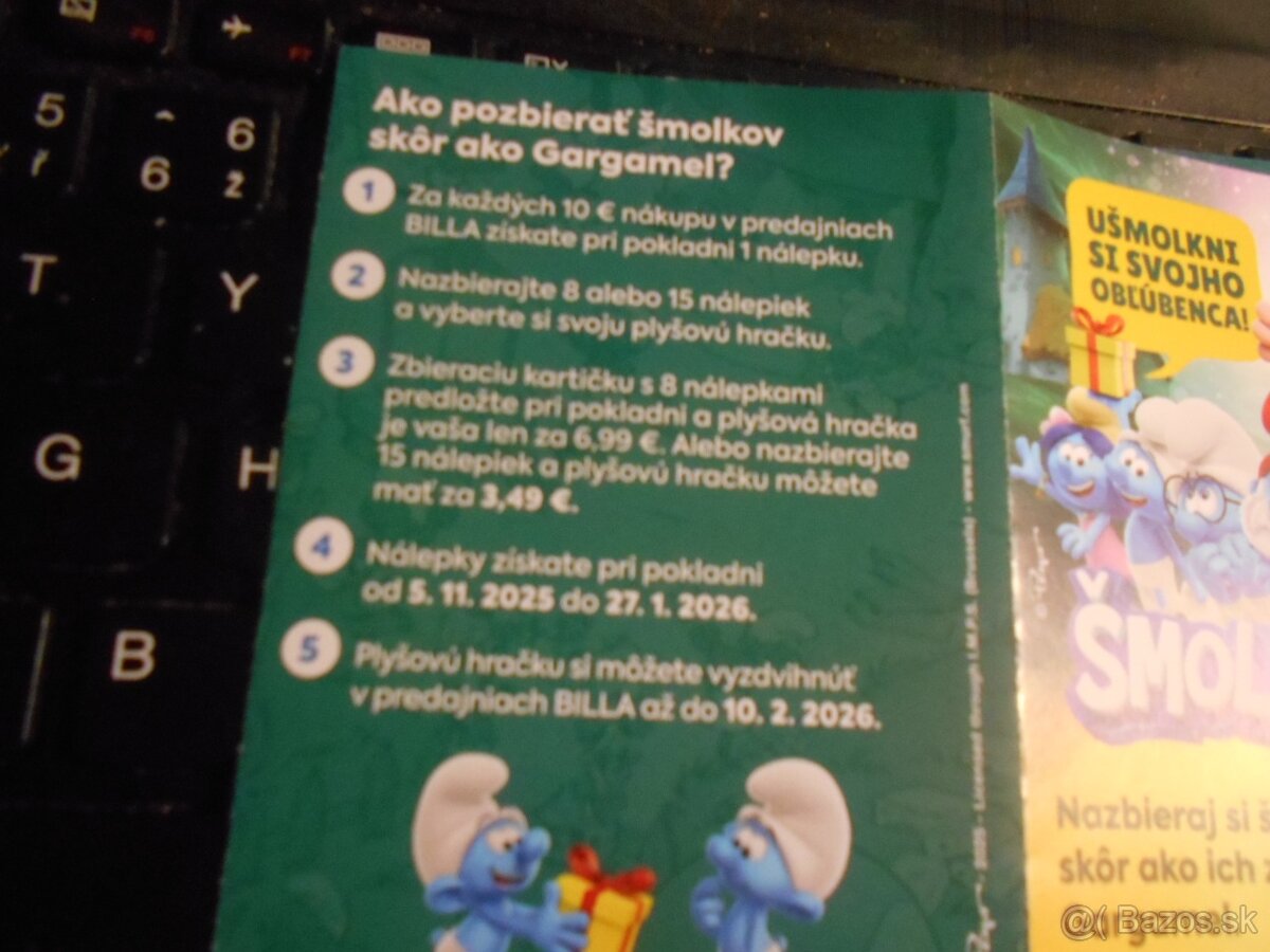 BILLA nálepky Šmolkovia - 3