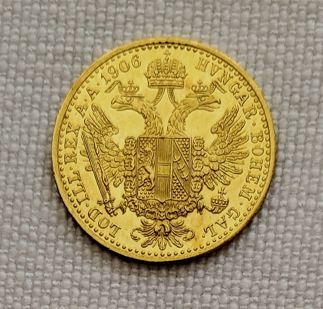 Zlatý dukát Franz Jozef I., 1906, NGC MS64 - 3