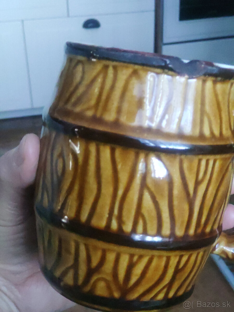 Retro keramické krčahy na pivo - 3