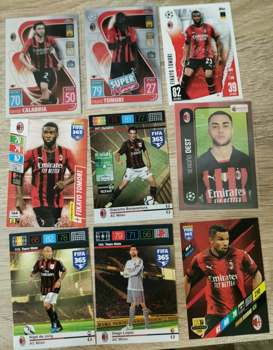 AC Miláno - futbalové kartičky - 3