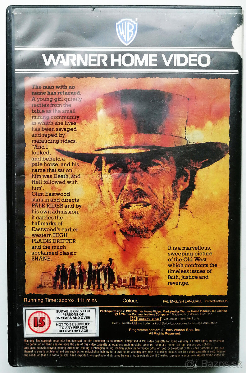 PREDÁM ORIGINÁL VIDEOKAZETU BETA PALE RIDER - 3