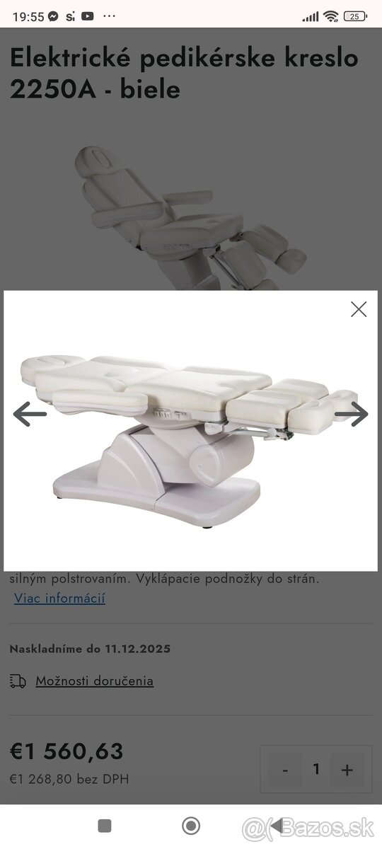 Elektrické pedikerske kozmetické masážne kreslo - 3