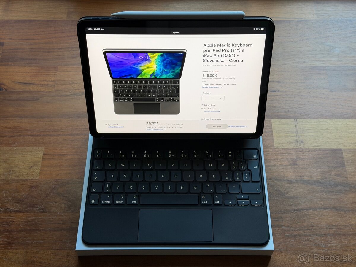 Apple Magic Keyboard pre iPad Pro 11", Air - SK - 3