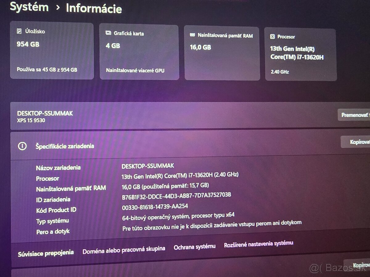 Dell XPS 15 9530 model 2024 v TOP stave s intel arc A370M gr - 3