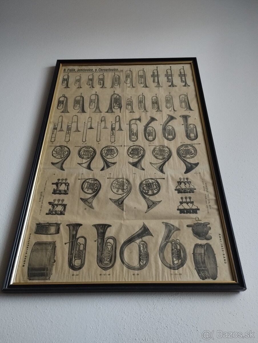 Litografia - orchester nastroje - 3