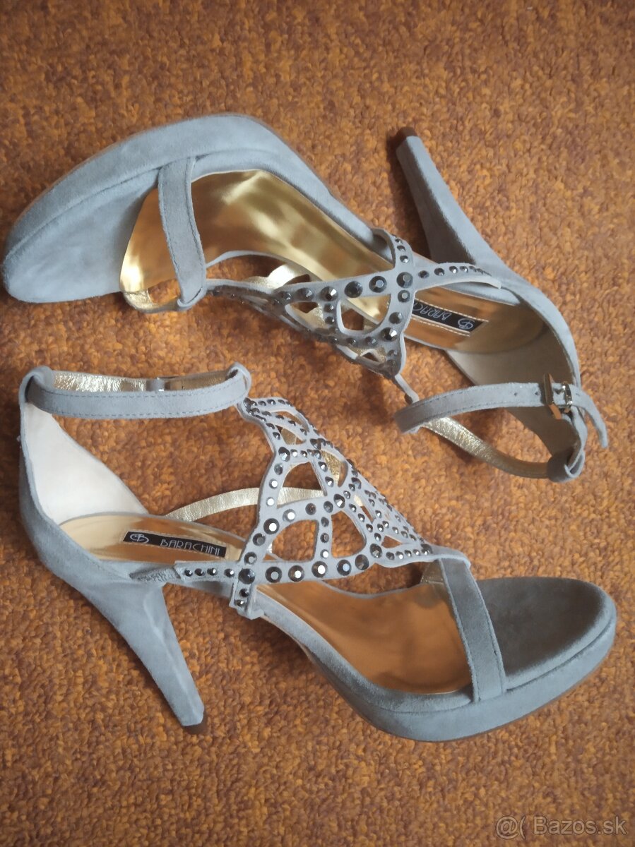 Luxusné kožené sandále, brúsená koža, veľ. 38, zn. Barachini - 3